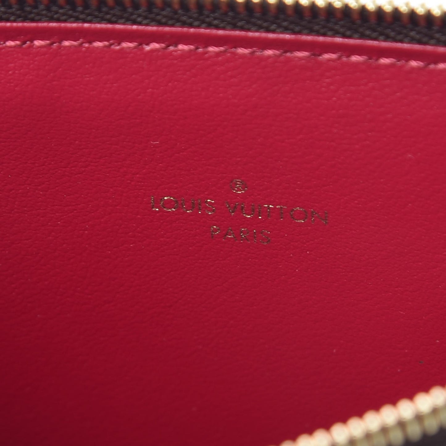 Monogram Felicie Chain Wallet Zippered Insert Fuchsia