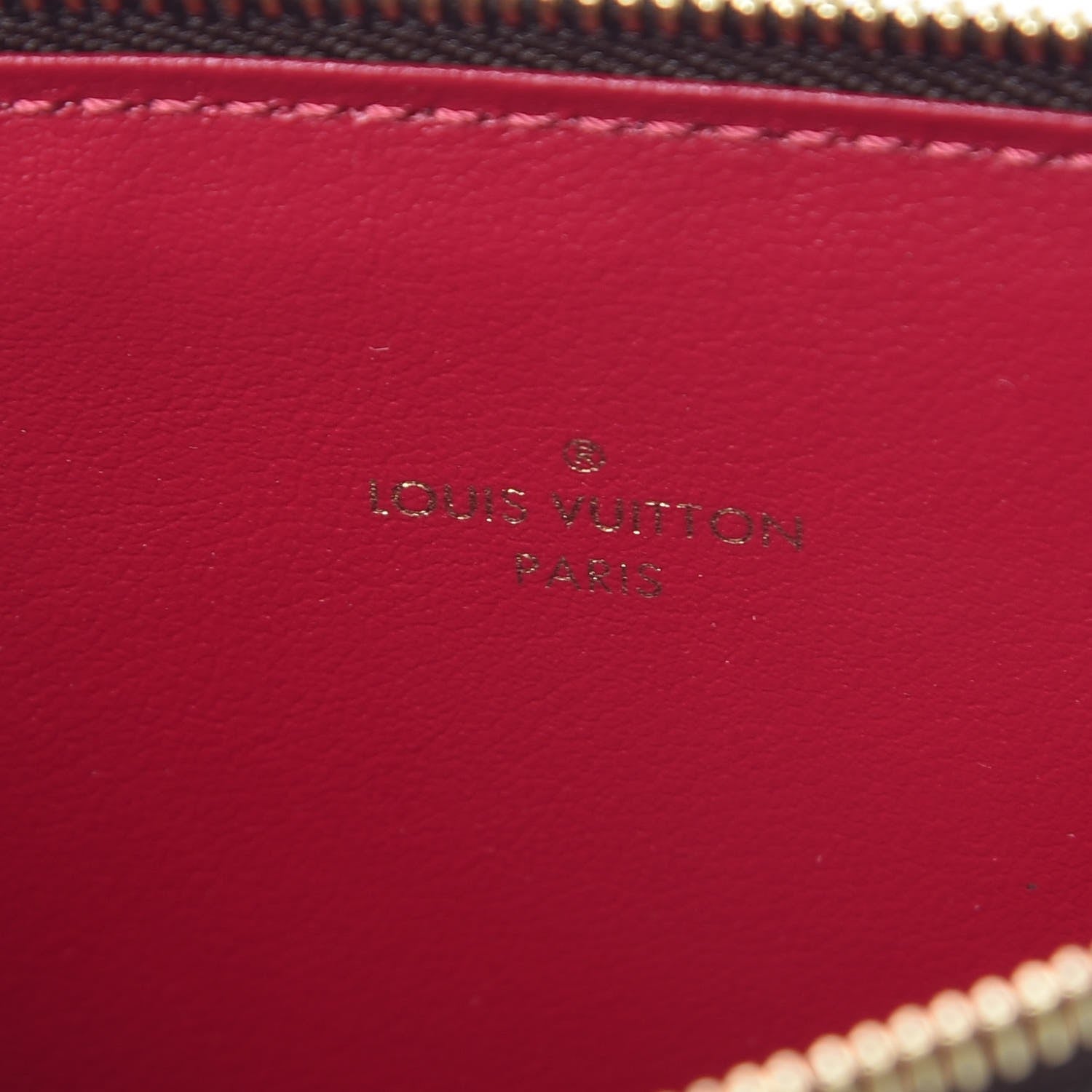 Louis Vuitton Monogram Felicie Chain Wallet Zippered Insert Fuchsia 6 of 6