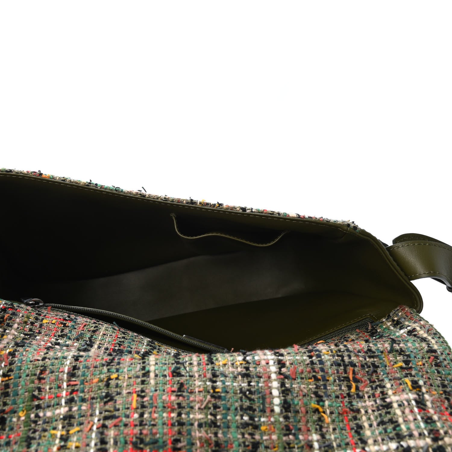 Chanel Tweed Sequins Havana Stroll Messenger Khaki 4 of 4
