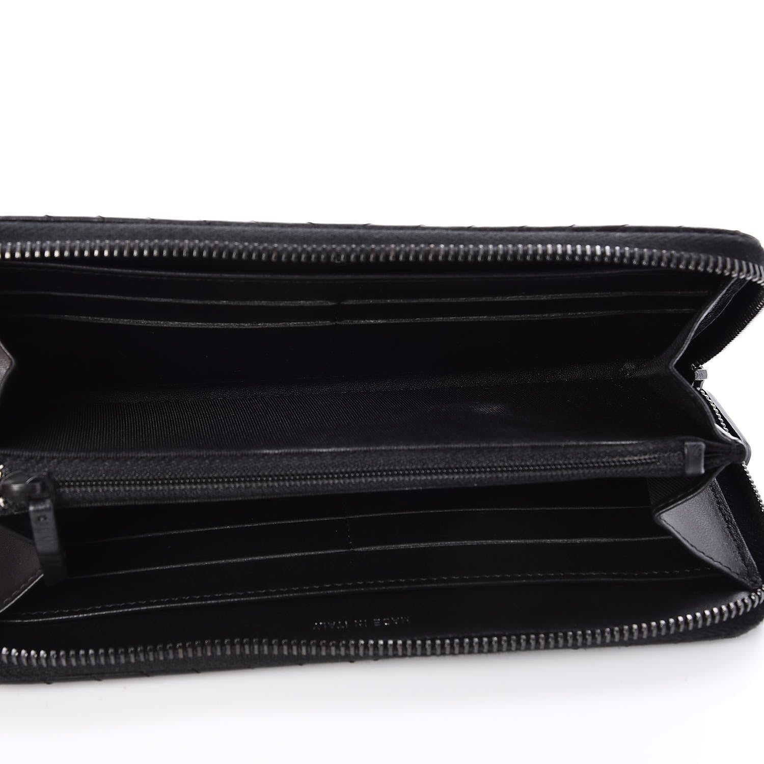 Chanel Lambskin Chevron Quilted Zip Around Wallet So Black 5 of 9