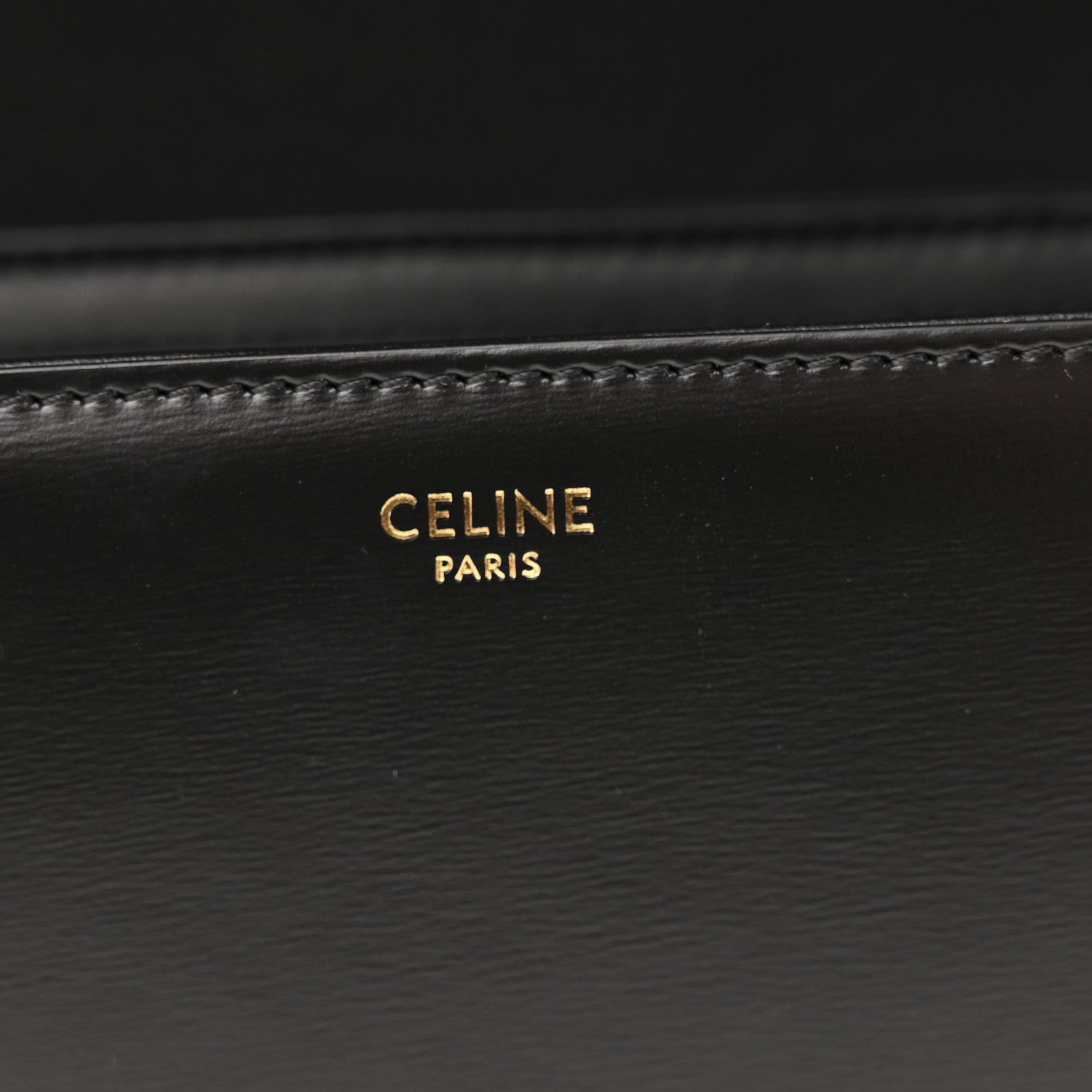 Celine Shiny Calfskin Teen Triomphe Black 6 of 10