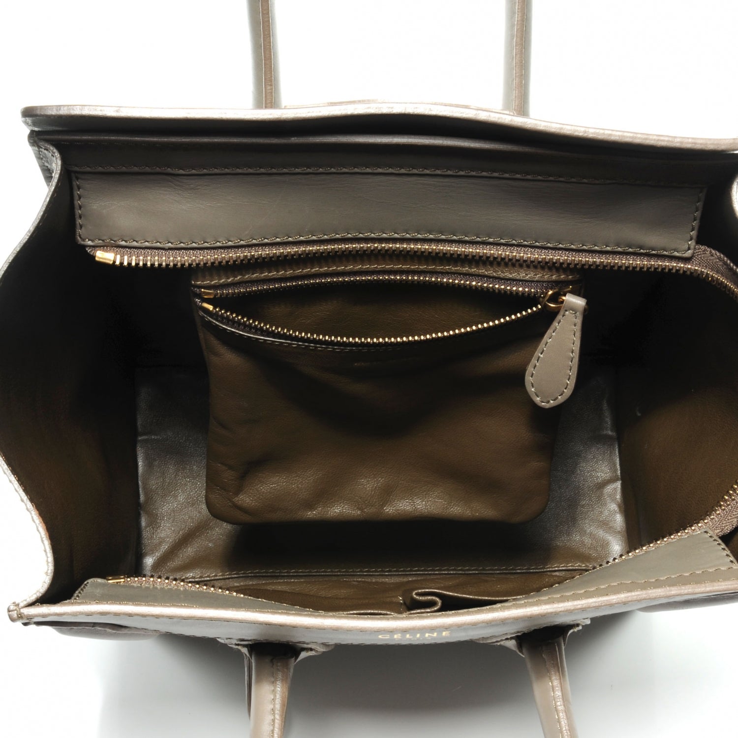 Celine Smooth Calfskin Micro Luggage Camel 5 of 9