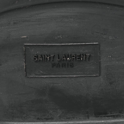 Saint Laurent Glazed Calfskin Chunky Le Loafer Penny Slippers 37 Black 8 of 9