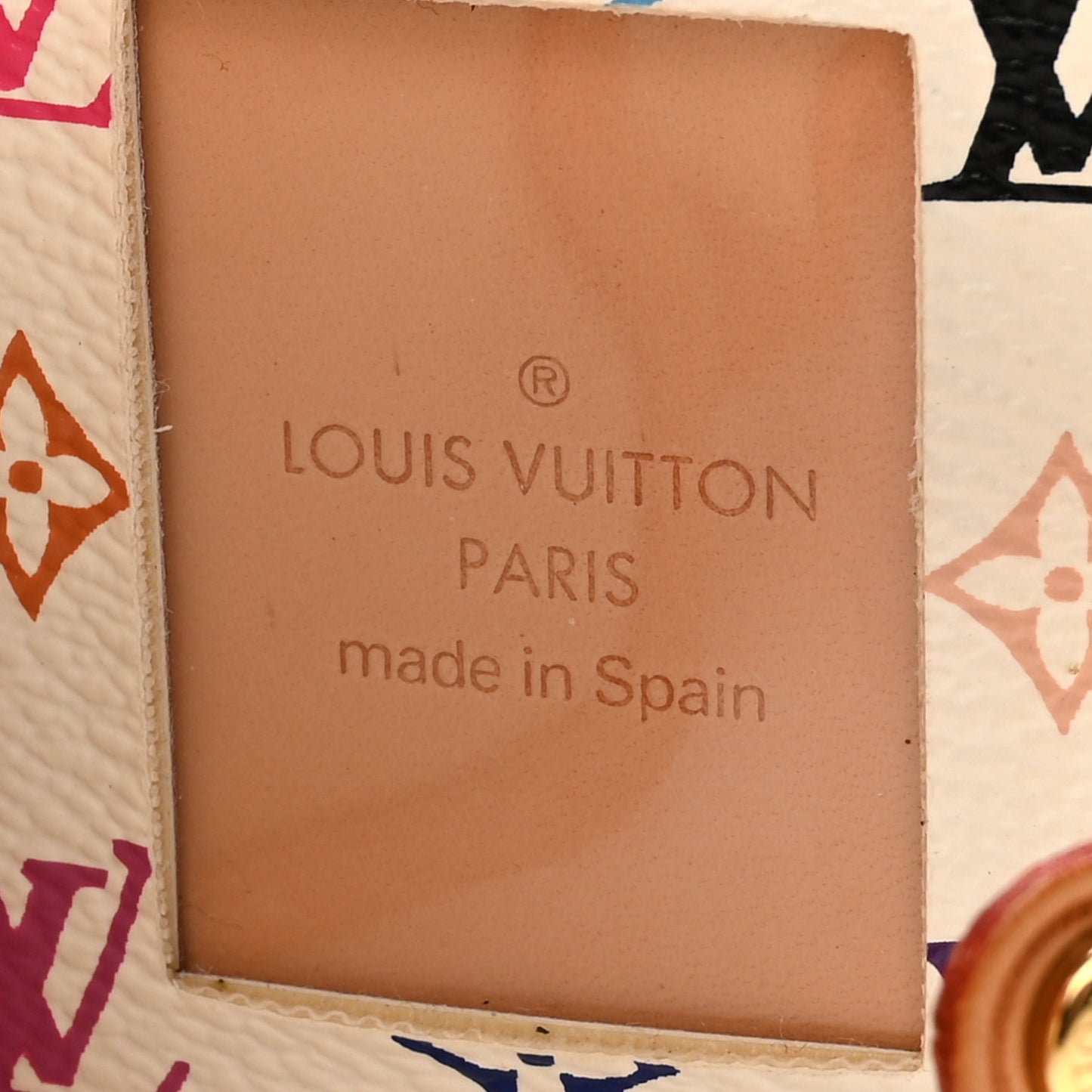 Monogram Multicolor 4 Photo Frame Wallet White