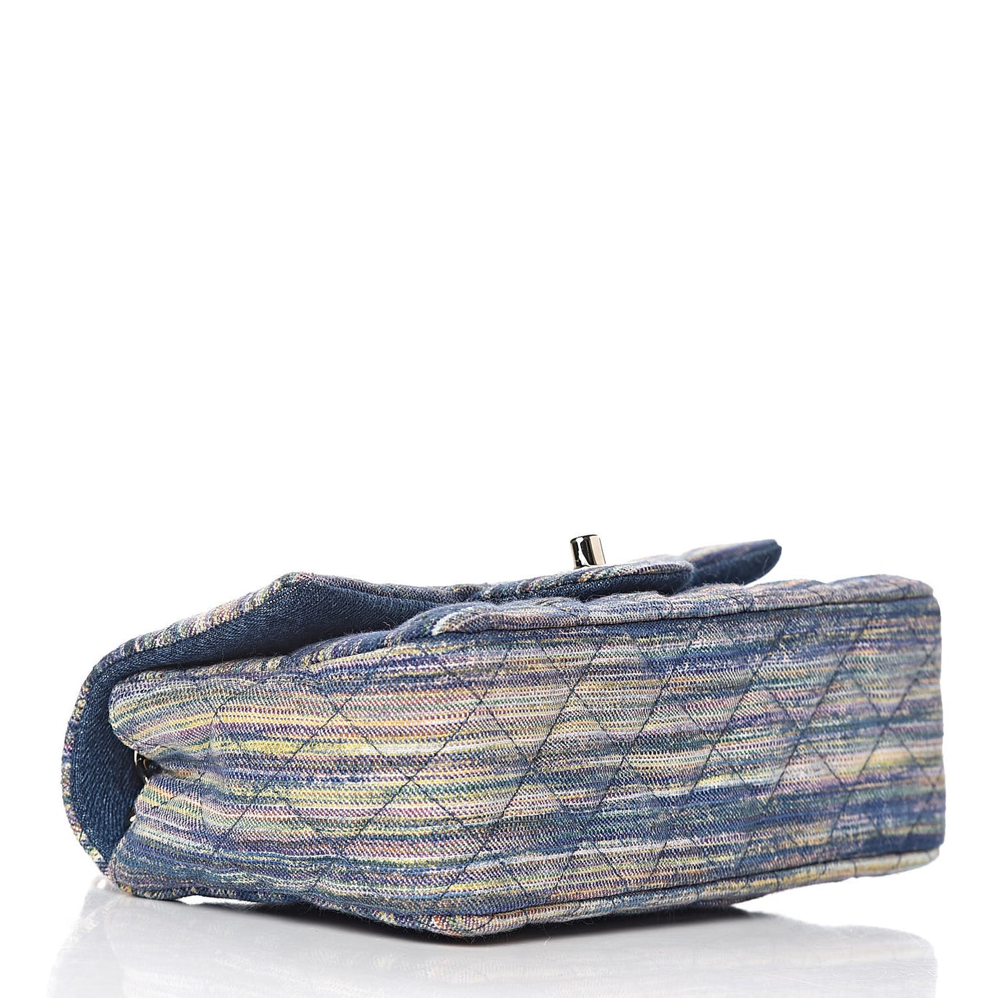 Striated Quilted Classics in Fabrics Mini Rectangular Flap Blue