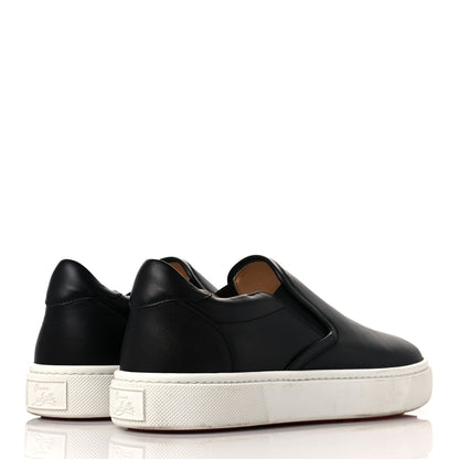 Christian Louboutin Calfskin Masteraltissima Flat Sneakers 40.5 Black 4 of 8