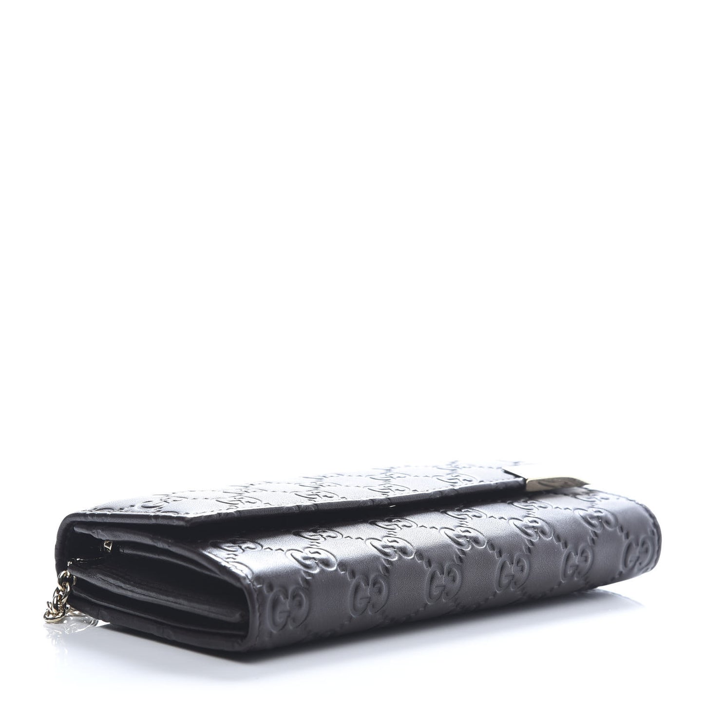 Guccissima Signature Dice Chain Wallet Chocolate
