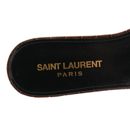 Saint Laurent Patent Croc Embossed Tribute 05 Slide Sandals 36 Moro 7 of 9