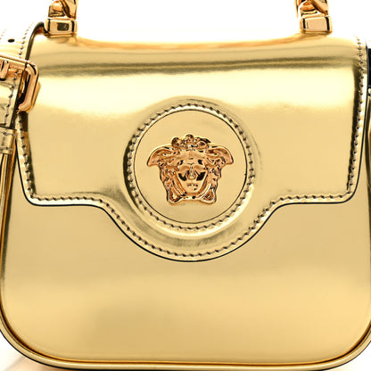 Versace Metallic Calfskin Mini La Medusa Bag Gold 7 of 12