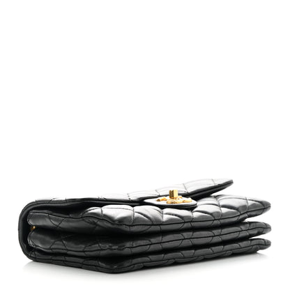 Chanel Lambskin Quilted Small Pillow Crush Flap Black 4 of 14