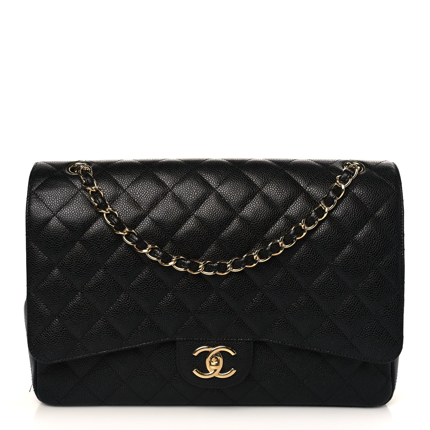 Chanel Caviar Quilted Maxi Double Flap Black 1 of 9
