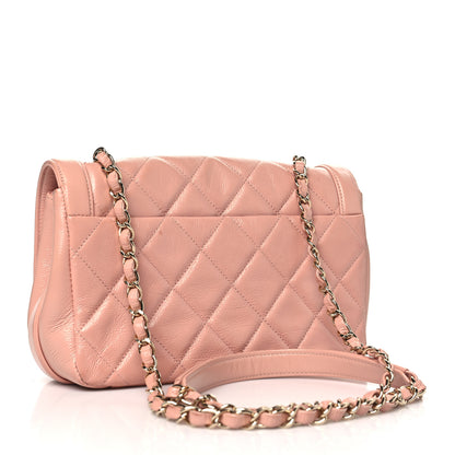 Chanel Crumpled Glazed Lambskin Quilted Small Flap Pink 3 of 11