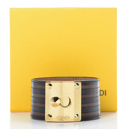 Fendi Nappa Goldmine Cuff Tobacco Black 5 of 5