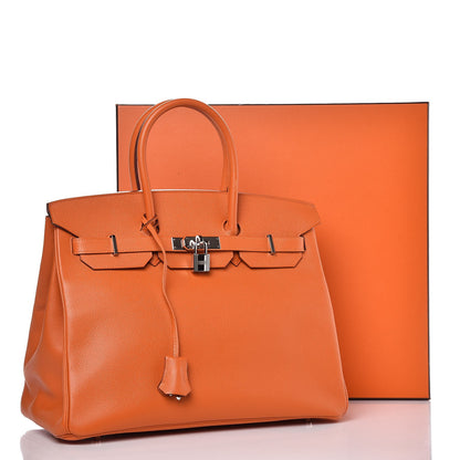 Hermes Epsom Birkin 35 Orange 36 of 36