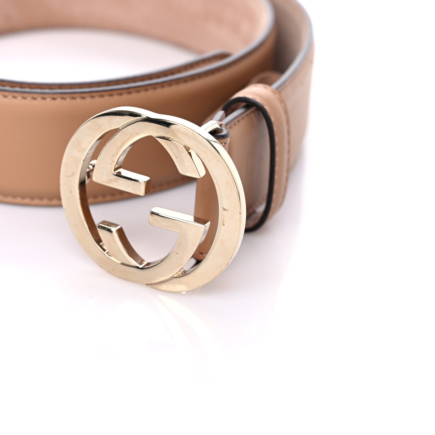 Gucci Calfskin Interlocking G 37mm Belt 90 36 Camelia 7 of 8