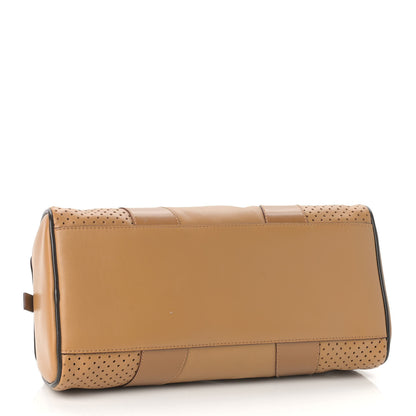 Prada Vitello Drive Perforated Bowling Bag Naturale 4 of 9
