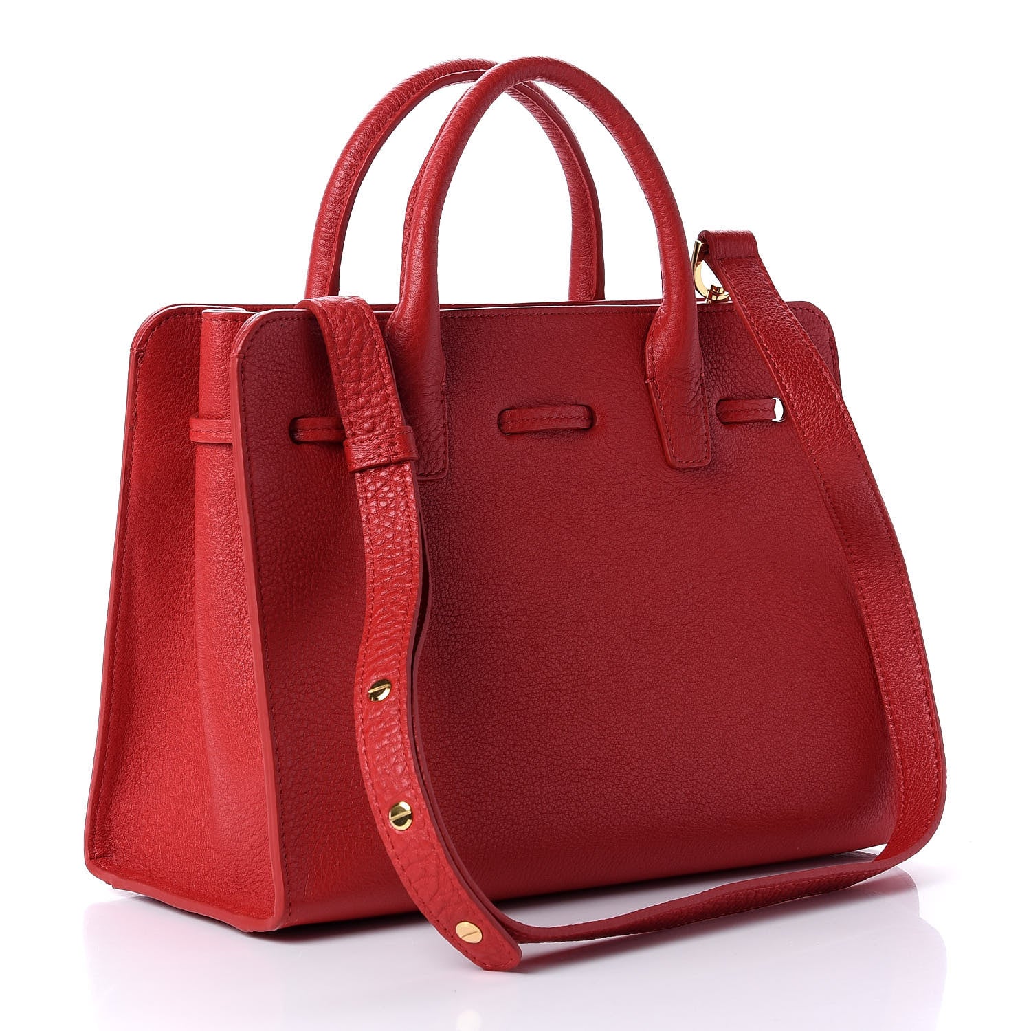 Mansur Gavriel Calfskin Mini Sun Bag Red 4 of 11