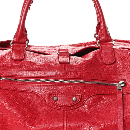 Balenciaga Agneau Classic Hardware Small Squash Duffel Bag Rouge Cardinal 8 of 12
