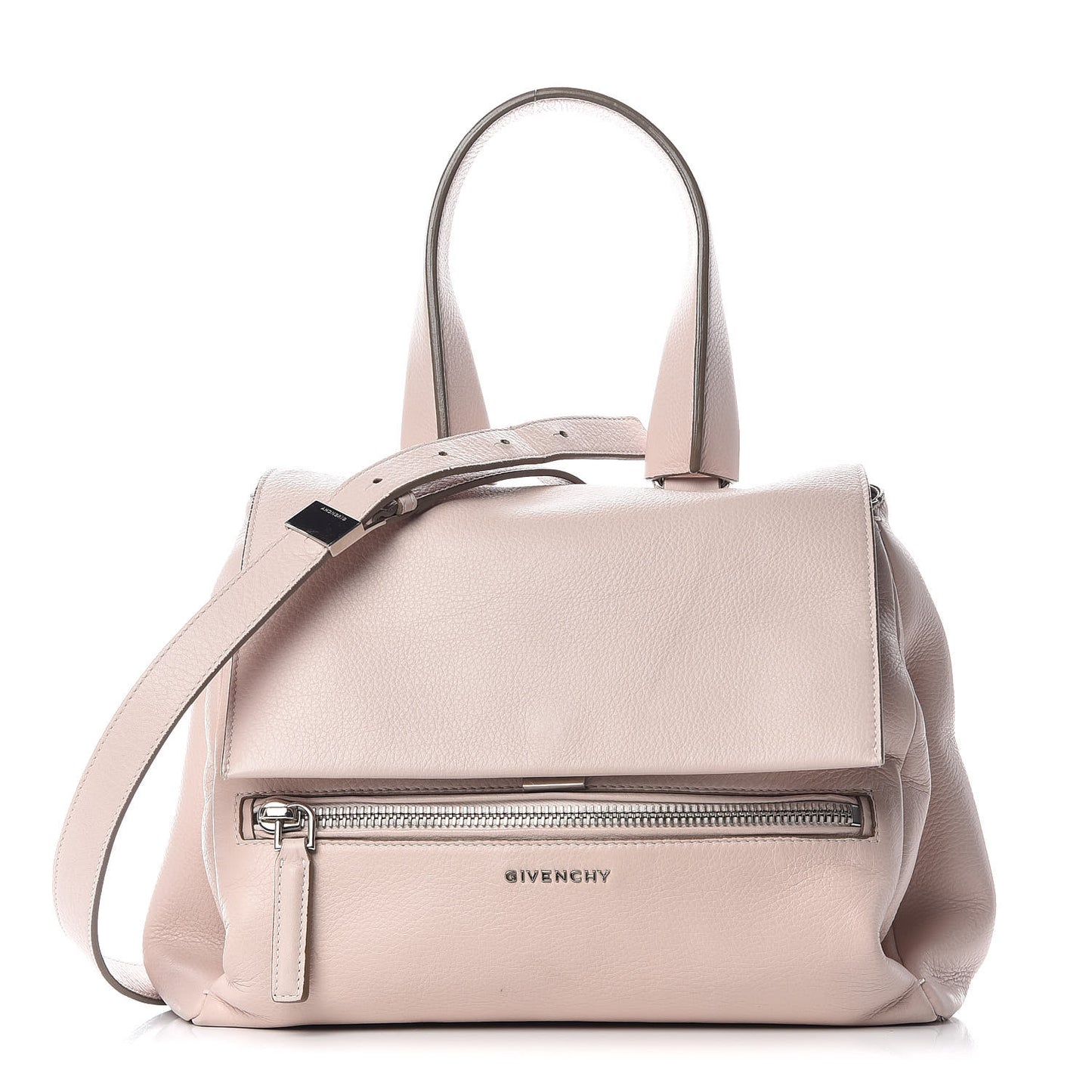 Calfskin Small Pandora Pure Flap Bag Nude Pink