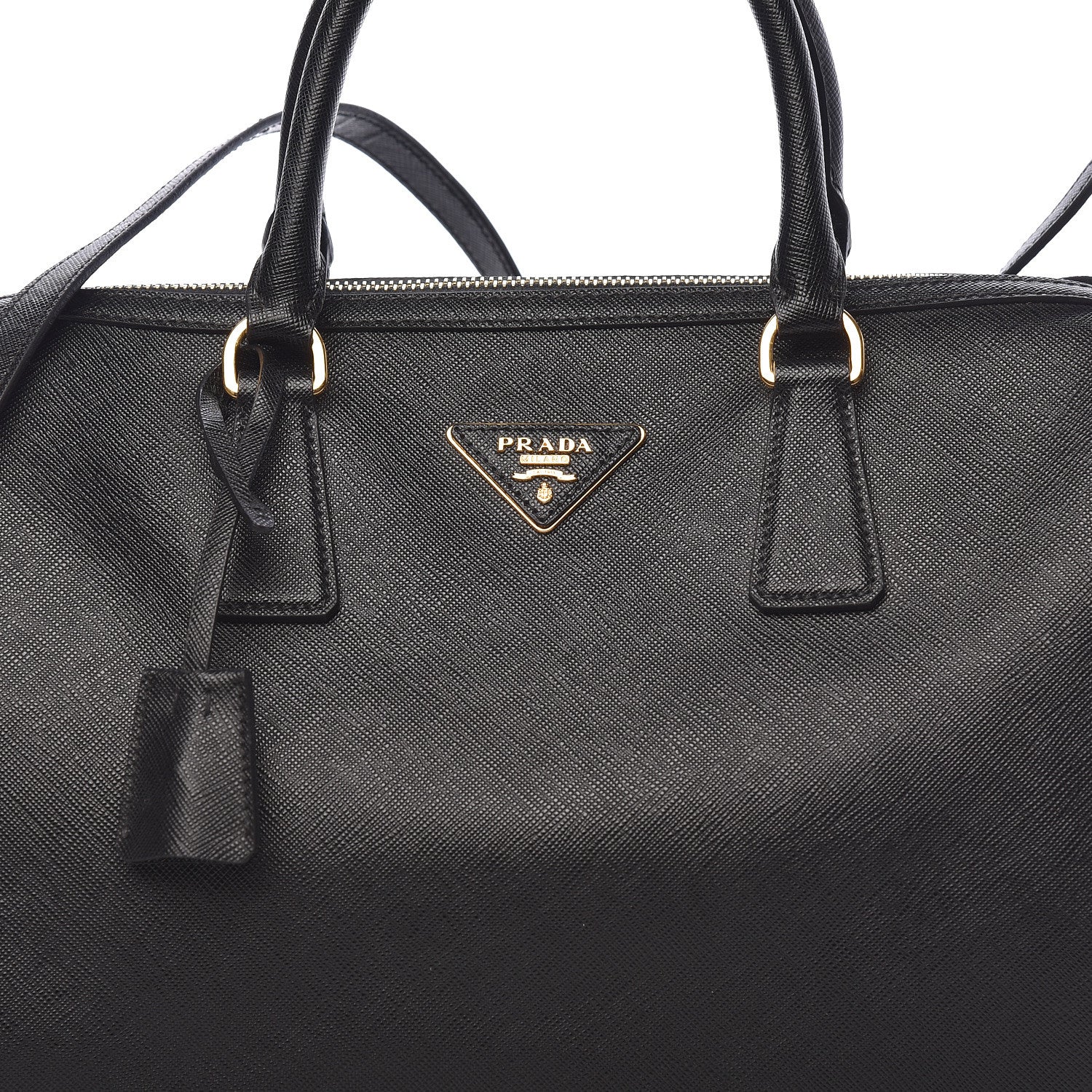 Prada Saffiano Lux Bowler Black 10 of 10