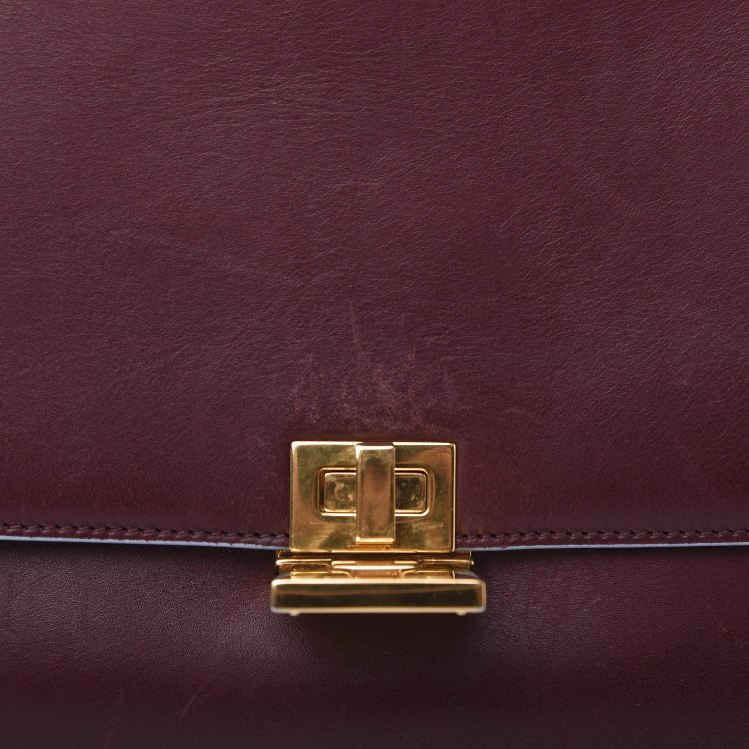 Celine Smooth Calfskin Small Bi-Color Trapeze Burgundy Azur 17 of 17