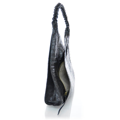 Nancy Gonzalez Crocodile Hobo Black 6 of 10