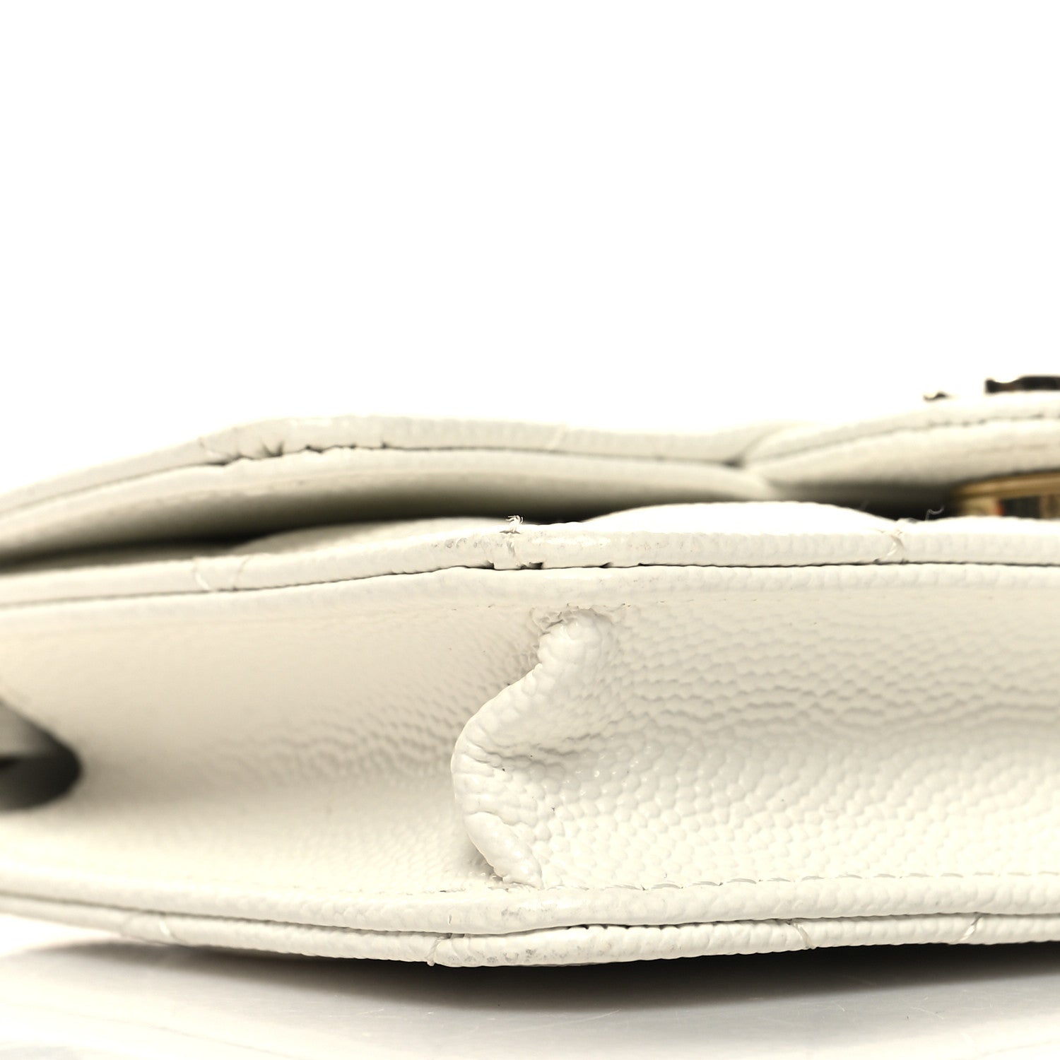 Chanel Caviar Quilted Mini Chain Bag White 10 of 11