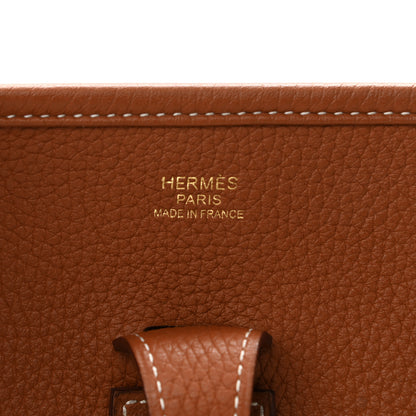Hermes Taurillon Clemence Evelyne III PM Gold 5 of 10