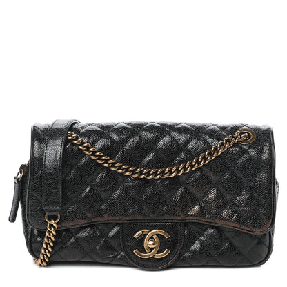 Chanel Crumpled Grained Calfskin Quilted Small Shiva Flap Black 1 of 10