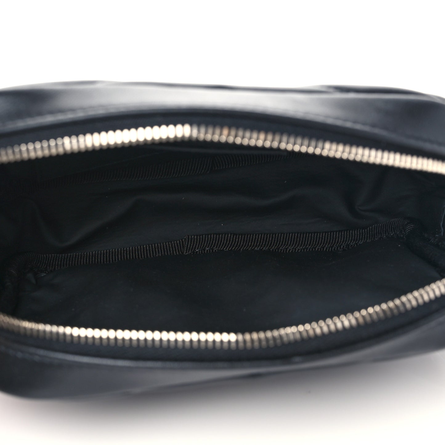 Lambskin Y Quilted Monogram Loulou Cosmetic Case Black