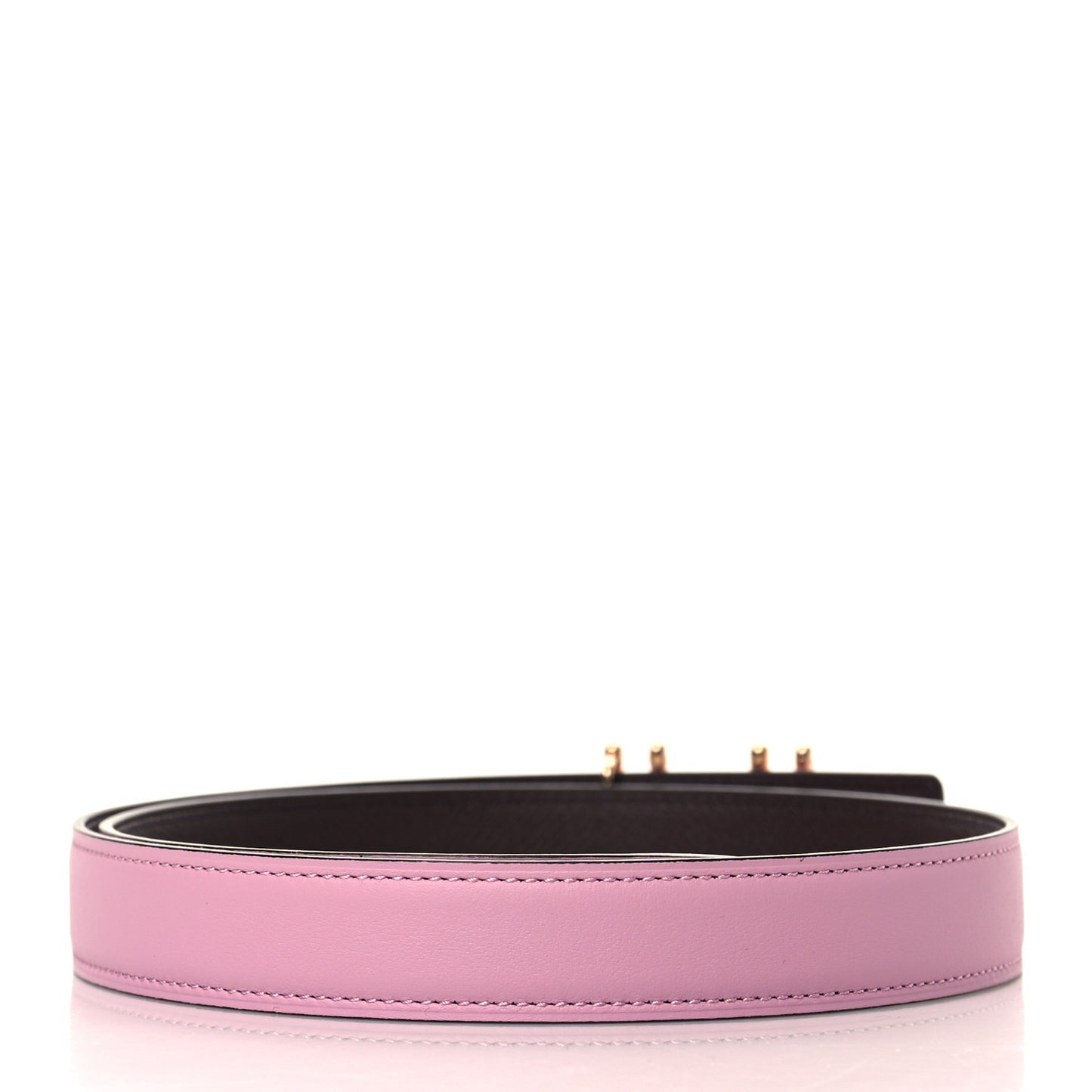 Swift Epsom 24mm H au Carre Twist Belt 75 Mauve Sylvestre Rouge Sellier