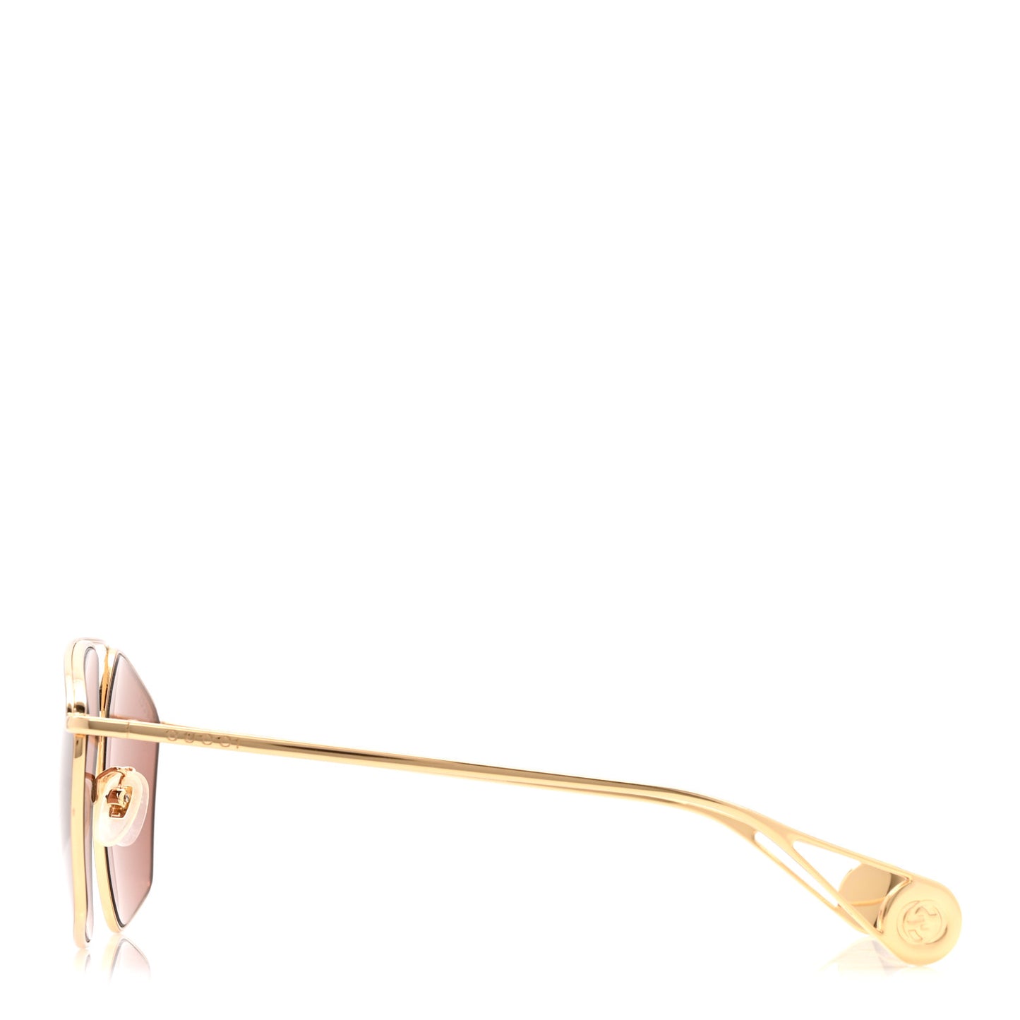 Square Frame GG0437SA Sunglasses Gold