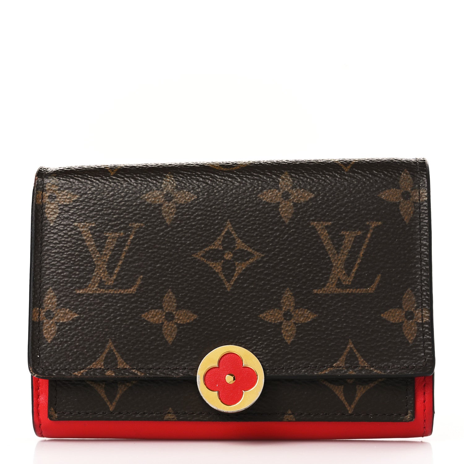 Louis Vuitton Monogram Flore Compact Wallet Coquelicot 1 of 7