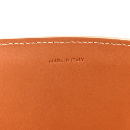 Celine Canvas Calfskin Logo Print Vertical Cabas Natural Tan 7 of 11