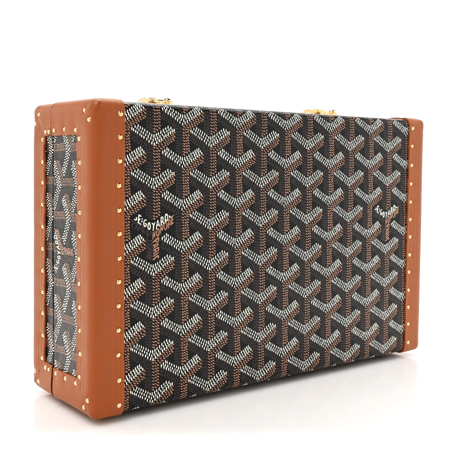 Goyard Goyardine Vendome Jewelry Case Black Gold 4 of 8