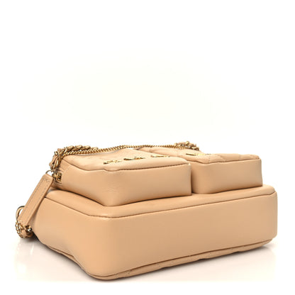 Chanel Calfskin Quilted Small Camera Case Beige Beige 4 of 11
