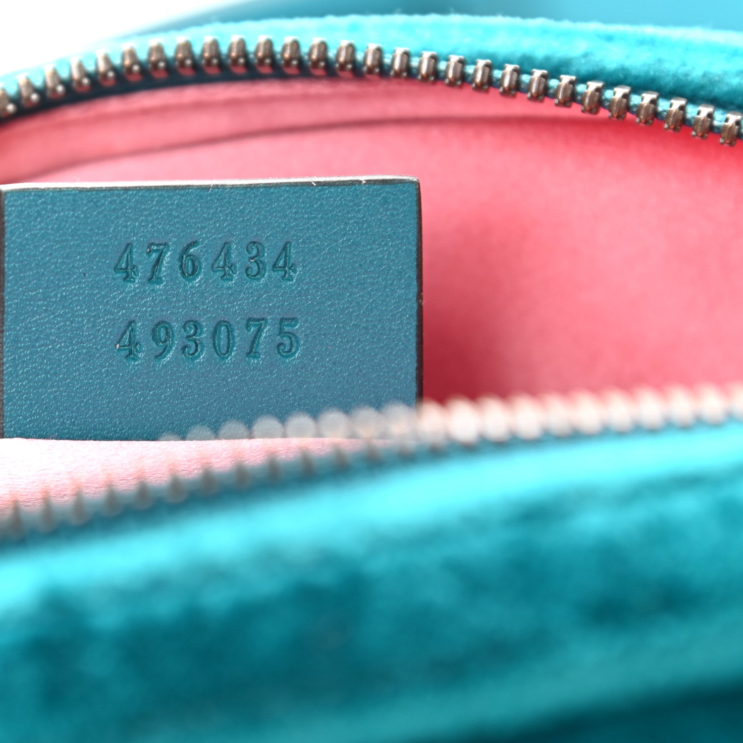 Gucci Velvet Matelasse Embroidered GG Marmont Belt Bag 85 34 Pavone Cyan 7 of 11