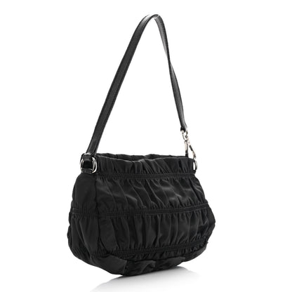 Prada Tessuto Nylon Gaufre Pochette Black 3 of 16