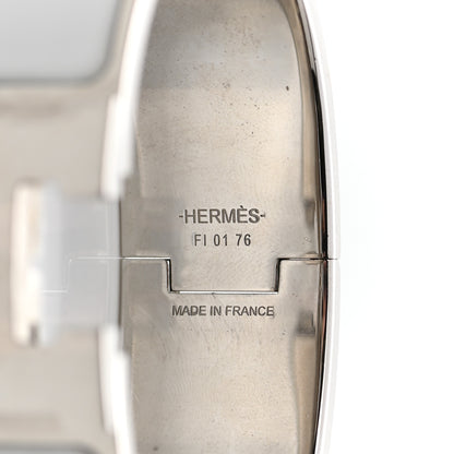 Hermes Enamel Wide Clic Clac H Bracelet GM White 4 of 4