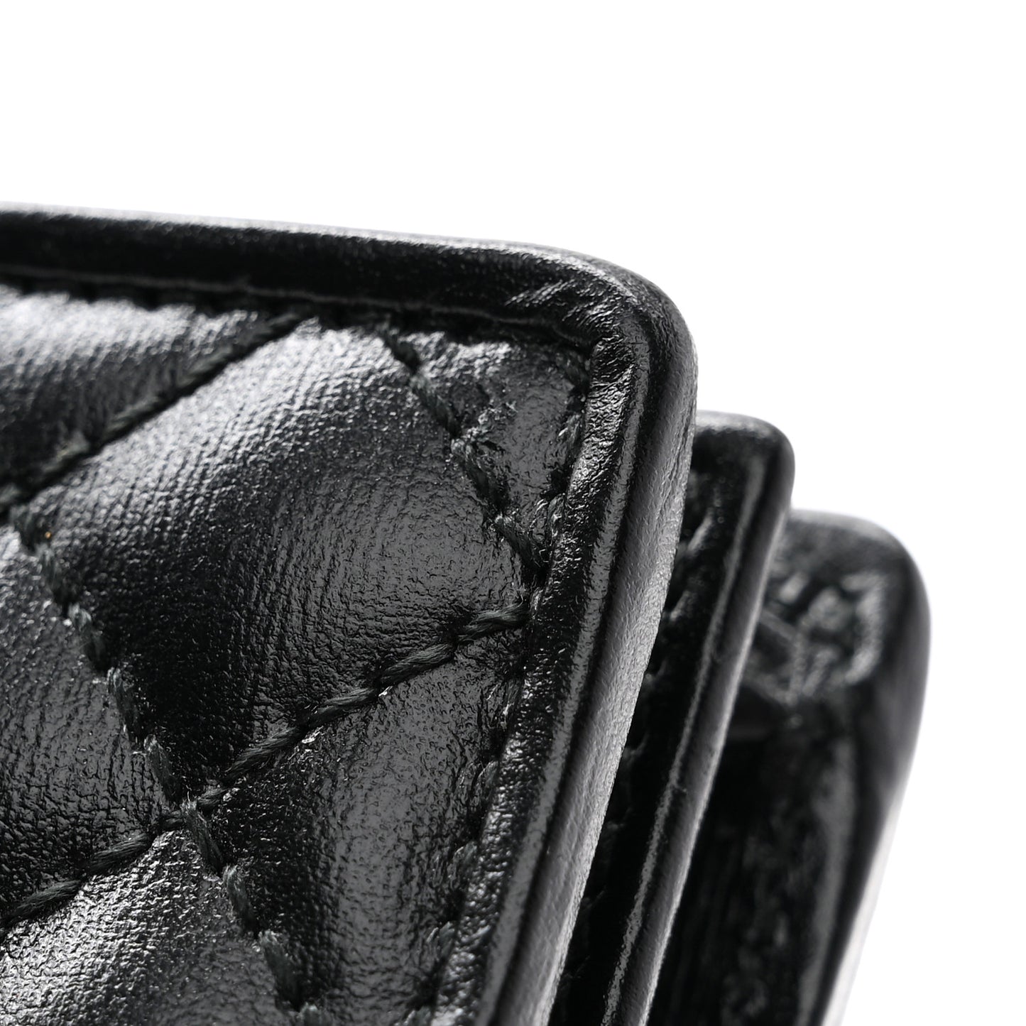 Calfskin Web Trapuntata GG Marmont Card Case Wallet Black