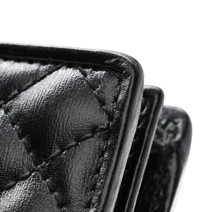 Gucci Calfskin Web Trapuntata GG Marmont Card Case Wallet Black 10 of 10