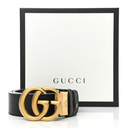 Gucci Calfskin Double G Reversible 37mm Belt 90 36 Black Cocoa 6 of 7