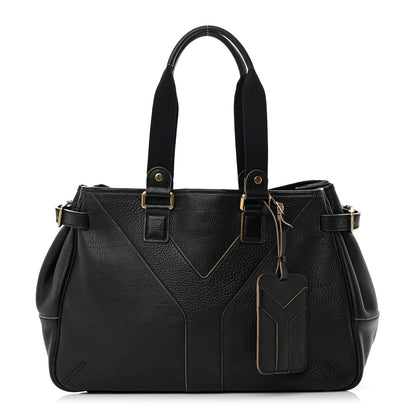 Saint Laurent Textured Calfskin Y Bag Black 1 of 16