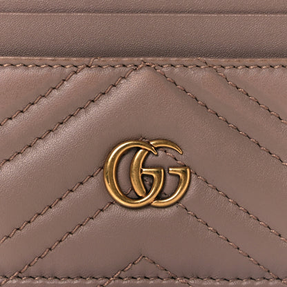 Gucci Calfskin Matelasse GG Marmont Card Holder Porcelain Rose 7 of 10