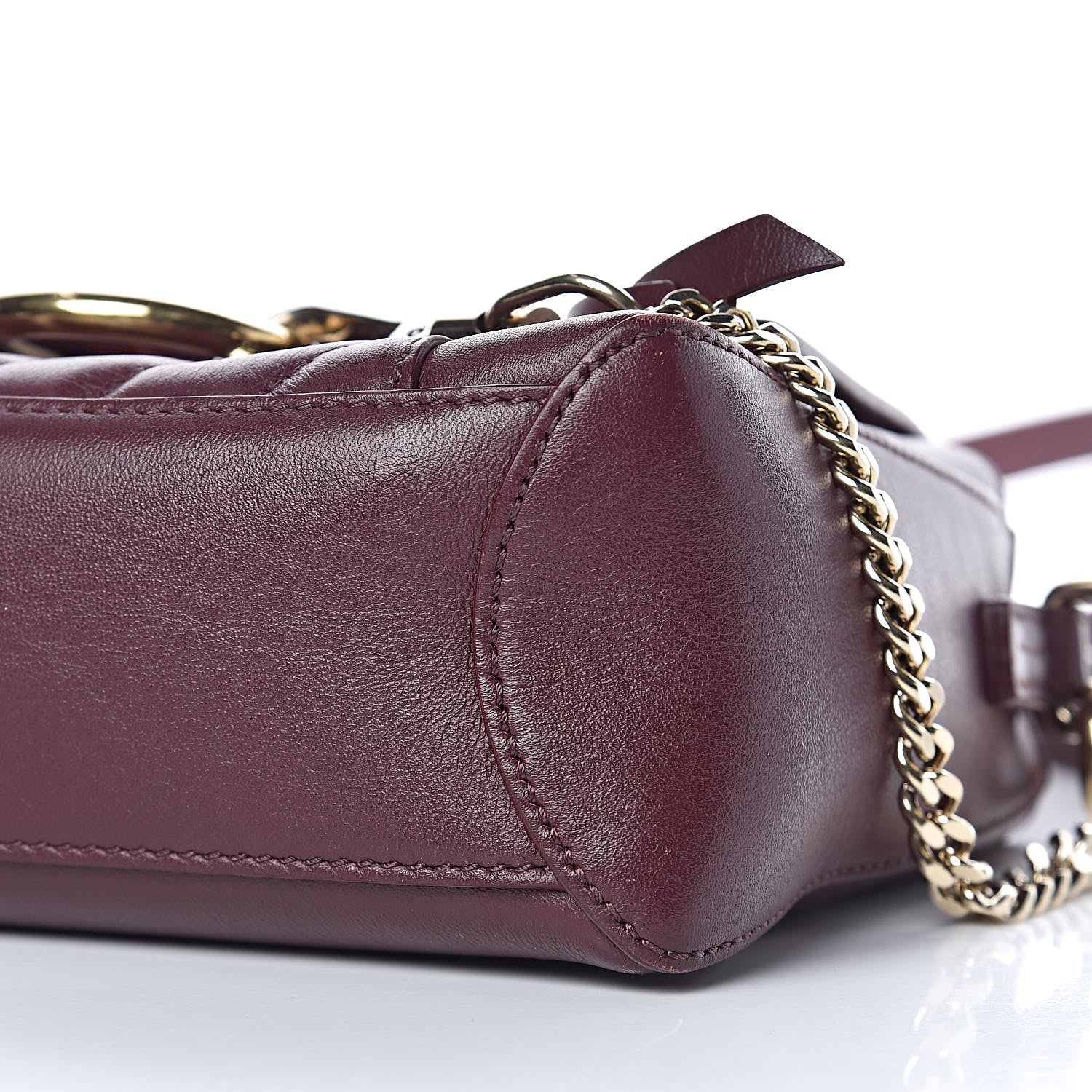 Chloe Calfskin Quilted Mini Faye Day Shoulder Bag Burnt Brown 8 of 9