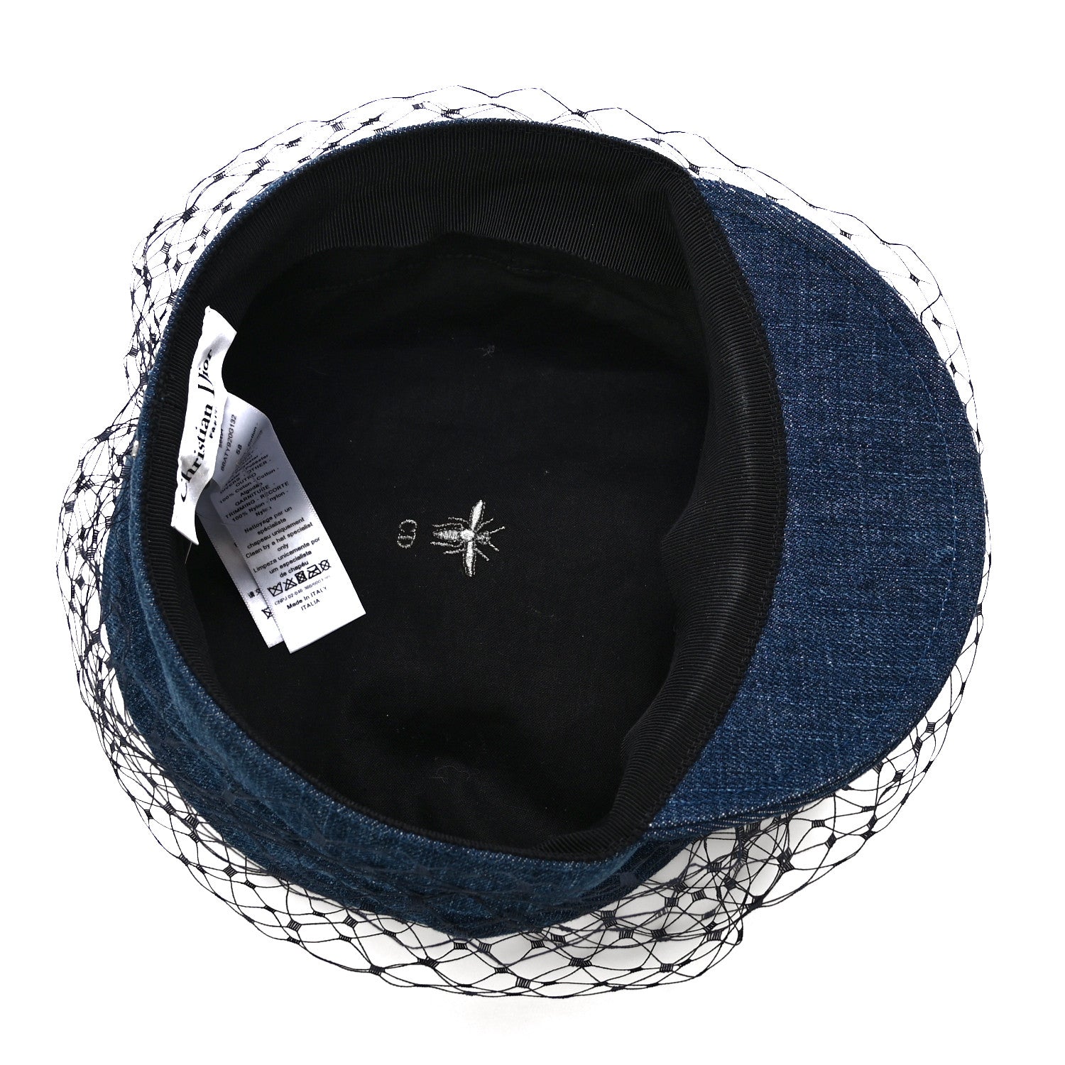 Christian Dior Denim Arty Veil Cap 58 Blue 5 of 8