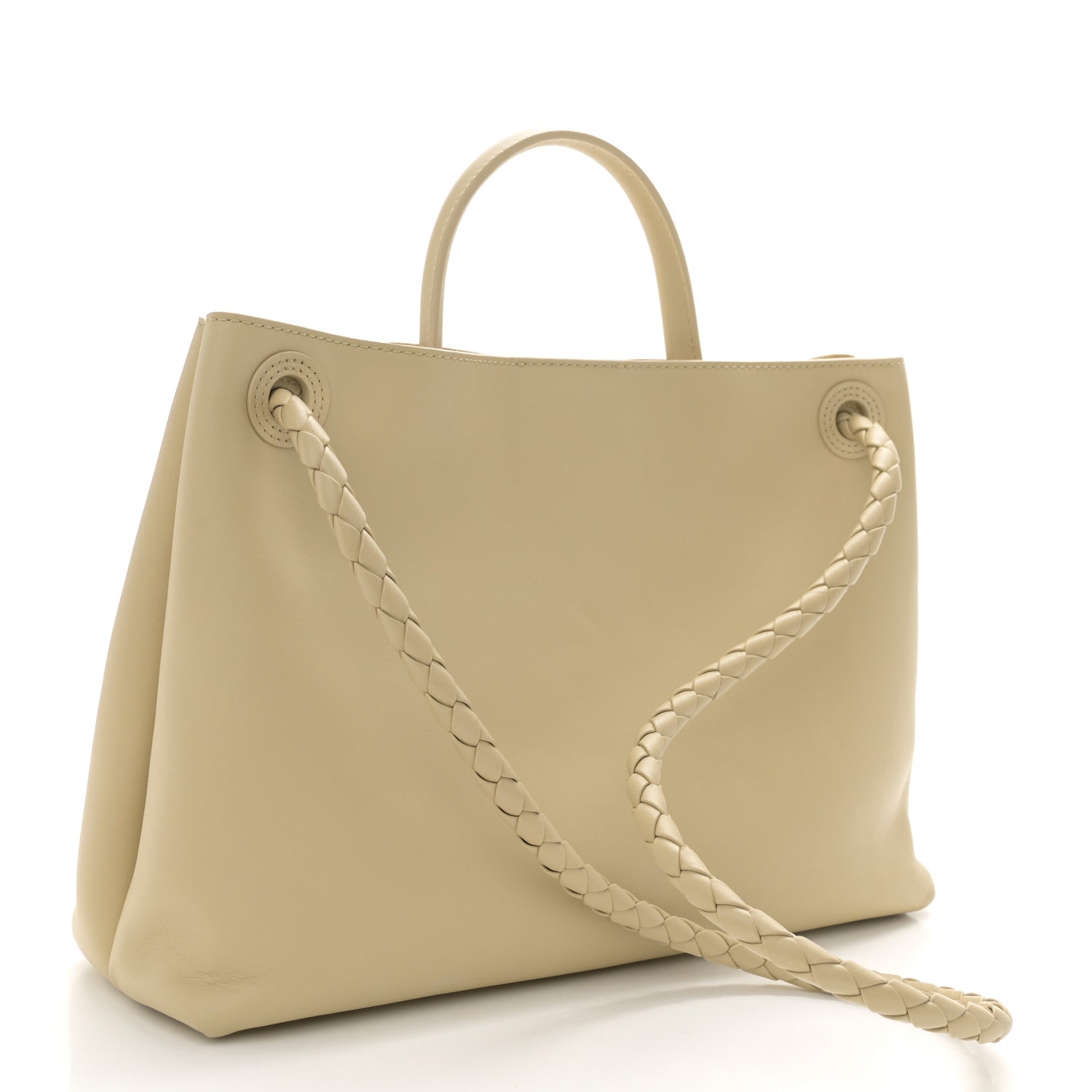 Bottega Veneta Silky Calfskin Medium Andiamo Shoulder Bag Light Butterscotch 3 of 10