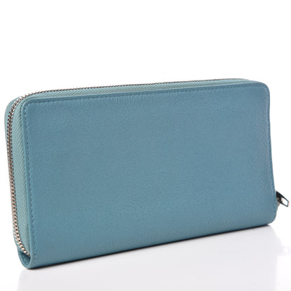 Balenciaga Calfskin Essential Continental Zip Around Wallet Bleu 3 of 11