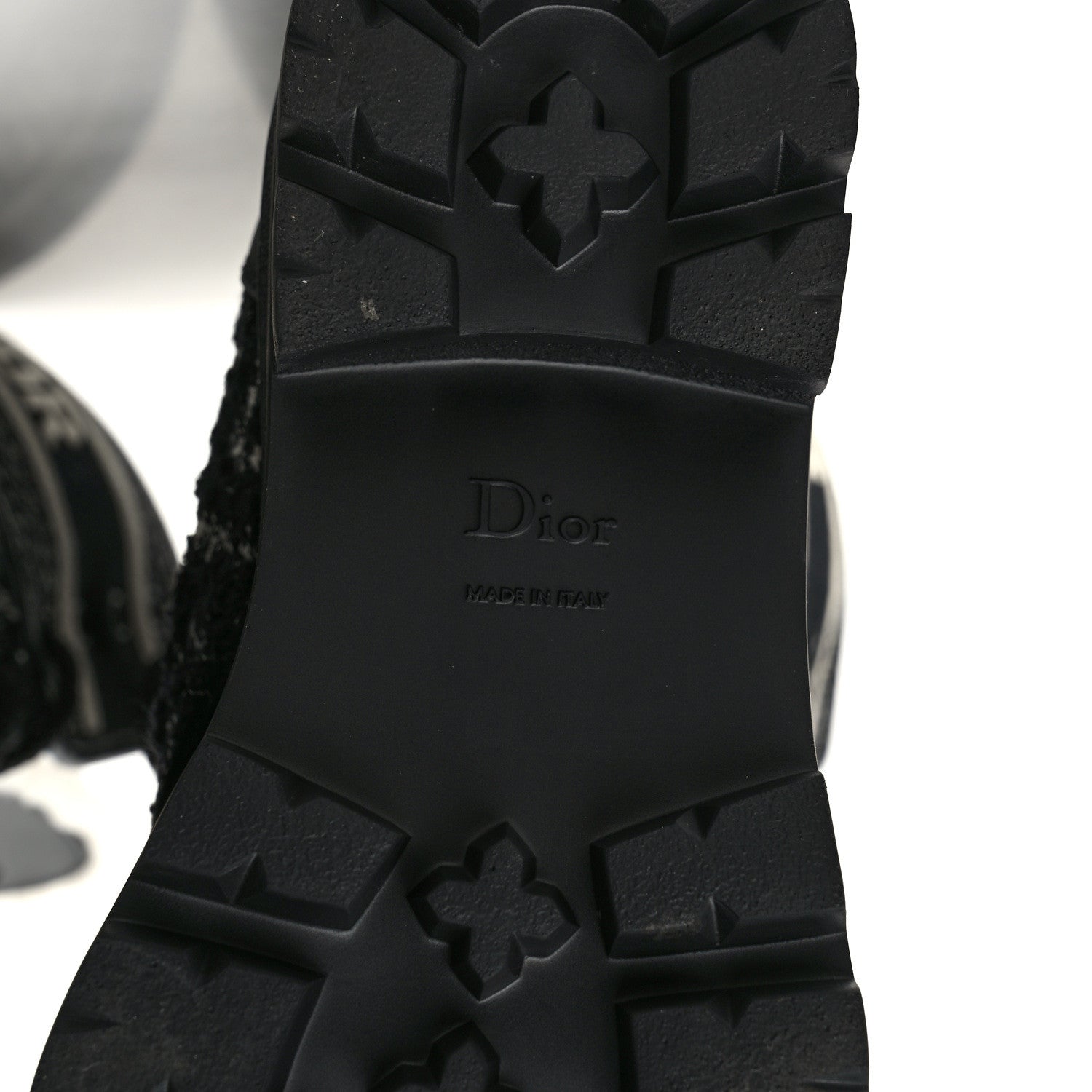 Christian Dior Calfskin Tweed Cannage D-Major Ankle Boots 38.5 Black White 7 of 9