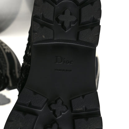 Christian Dior Calfskin Tweed Cannage D-Major Ankle Boots 38.5 Black White 7 of 9